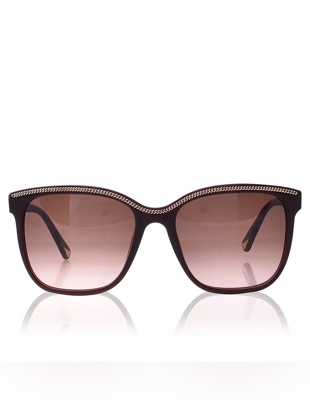 NWT Riccio Brown Gradient Sunglasses with Chain Trim